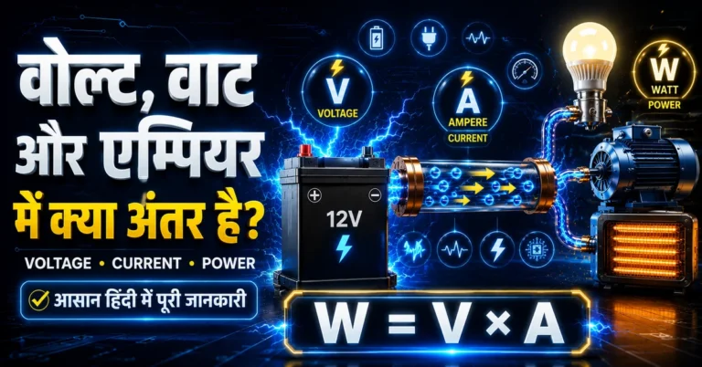 वोल्ट वाट और एम्पियर में क्या अंतर है