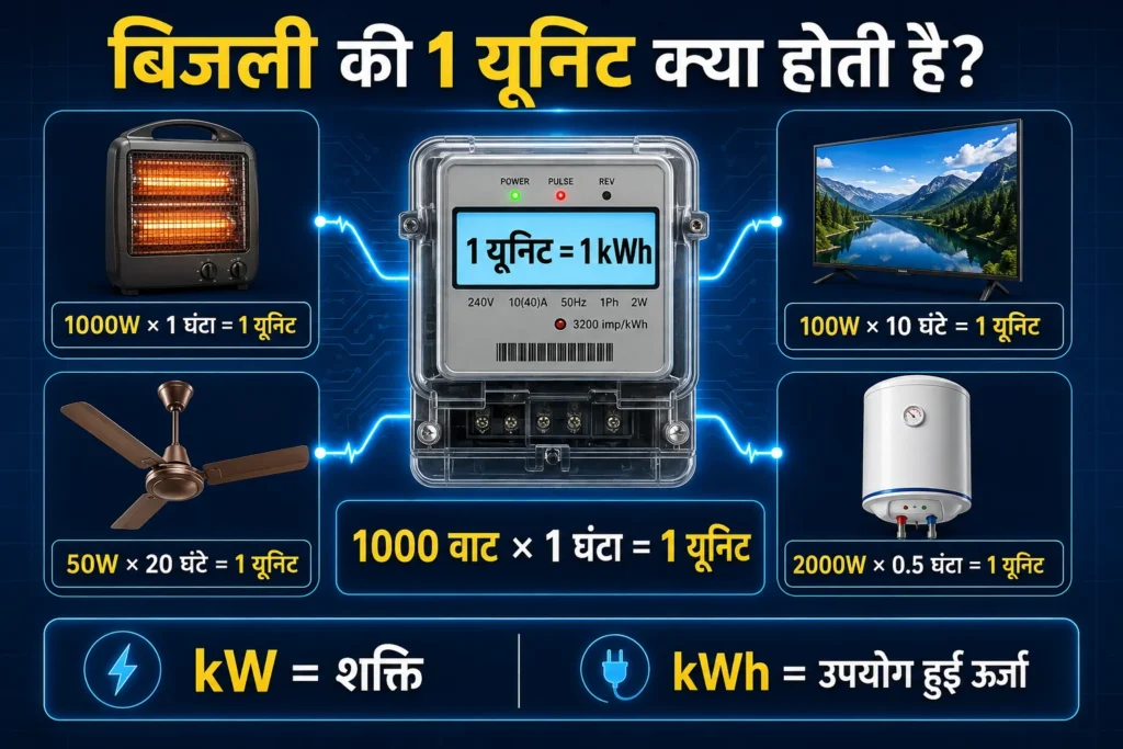 बिजली बिल कैसे निकाला जाता है? यूनिट, रेट और पूरा हिसाब