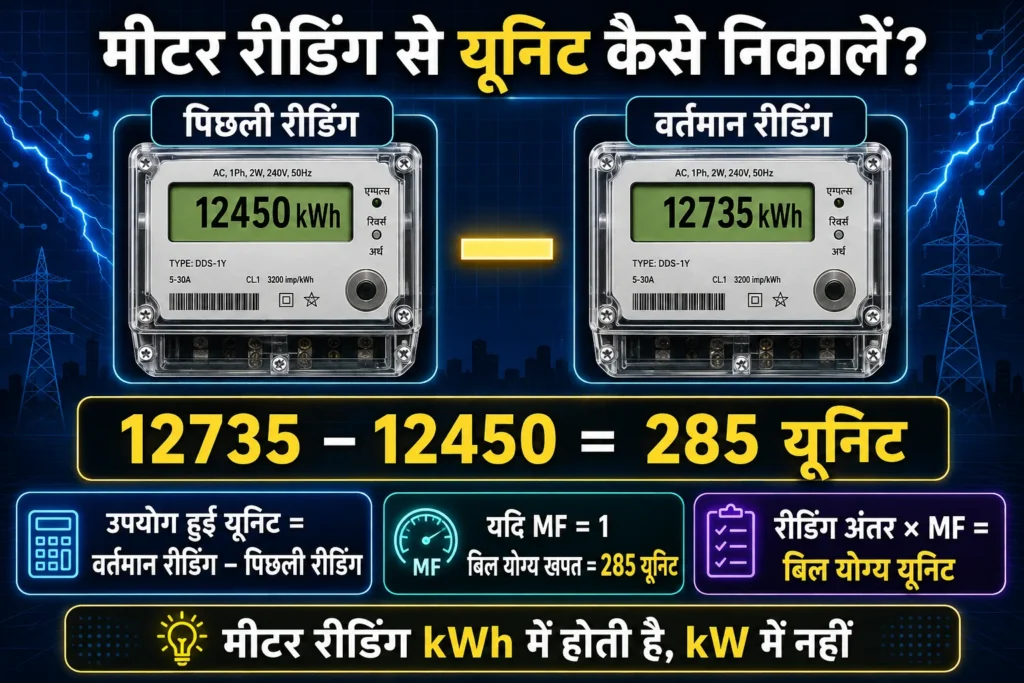 बिजली बिल कैसे निकाला जाता है? यूनिट, रेट और पूरा हिसाब