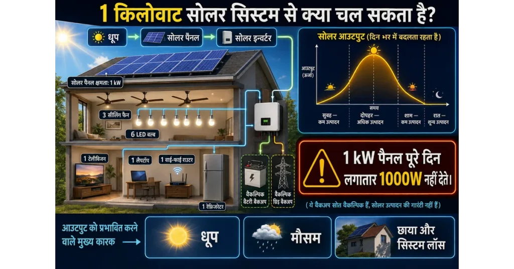 1 किलोवाट में क्या-क्या चल सकता है