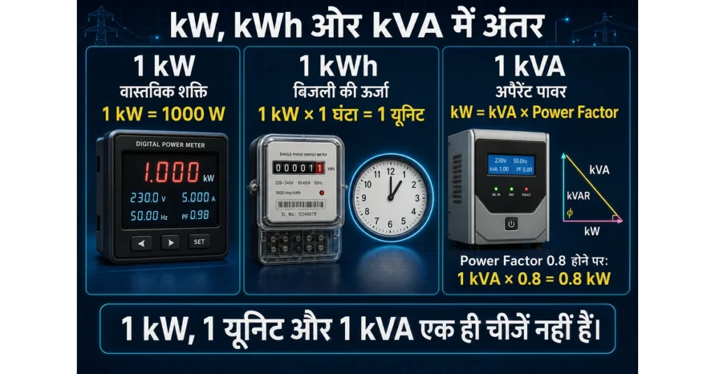 1 किलोवाट में क्या-क्या चल सकता है