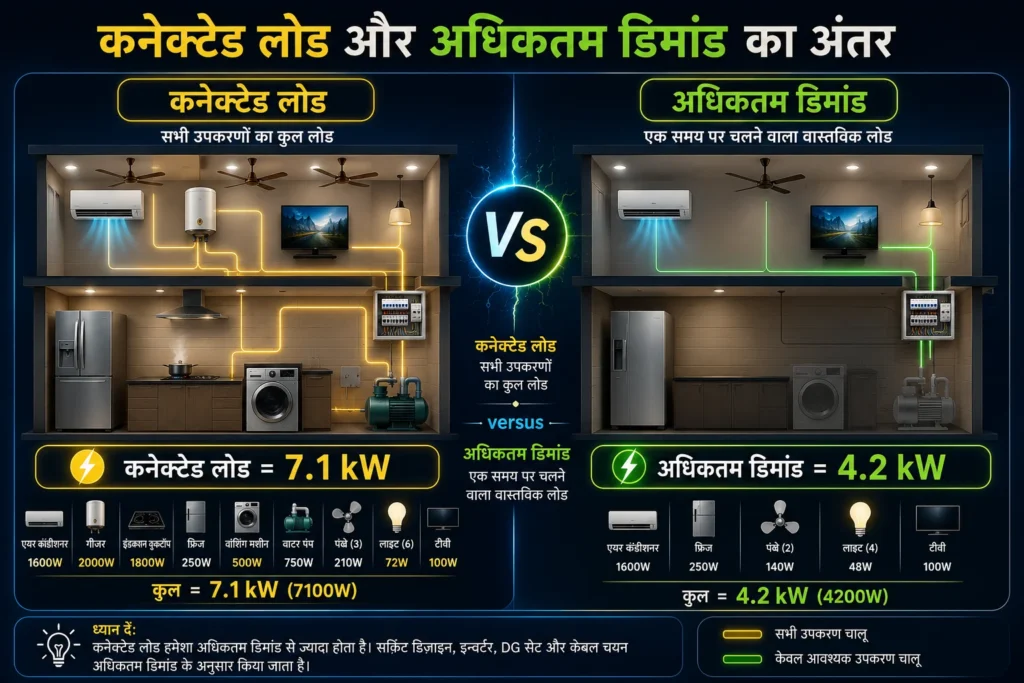 घर का बिजली लोड कैसे निकालें? आसान स्टेप-बाय-स्टेप गाइड 4 घर का बिजली लोड कैसे निकालें