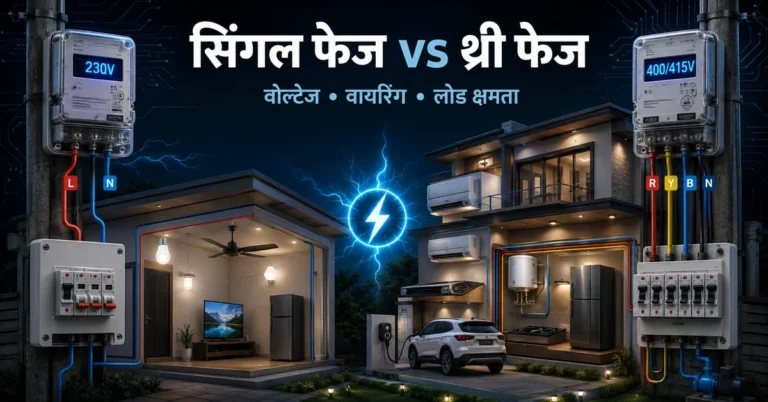 सिंगल फेज और थ्री फेज बिजली कनेक्शन में क्या अंतर है? 2 सिंगल फेज और थ्री फेज बिजली कनेक्शन में क्या अंतर है?