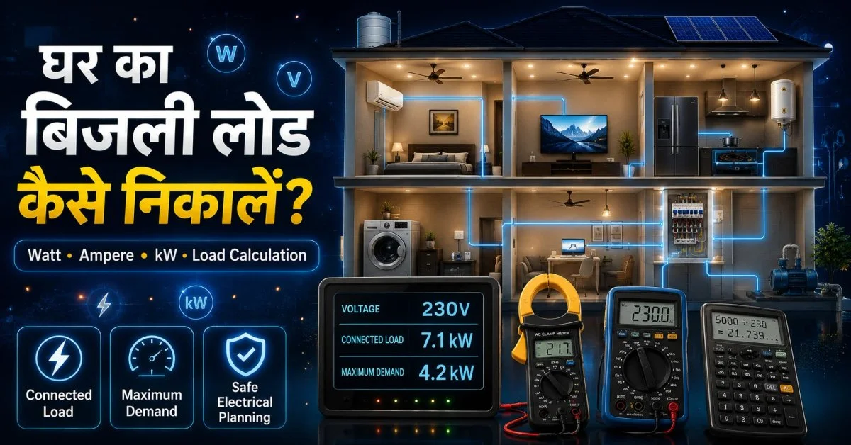 घर का बिजली लोड कैसे निकालें? आसान स्टेप-बाय-स्टेप गाइड 1 घर का बिजली लोड कैसे निकालें